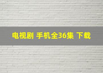 电视剧 手机全36集 下载